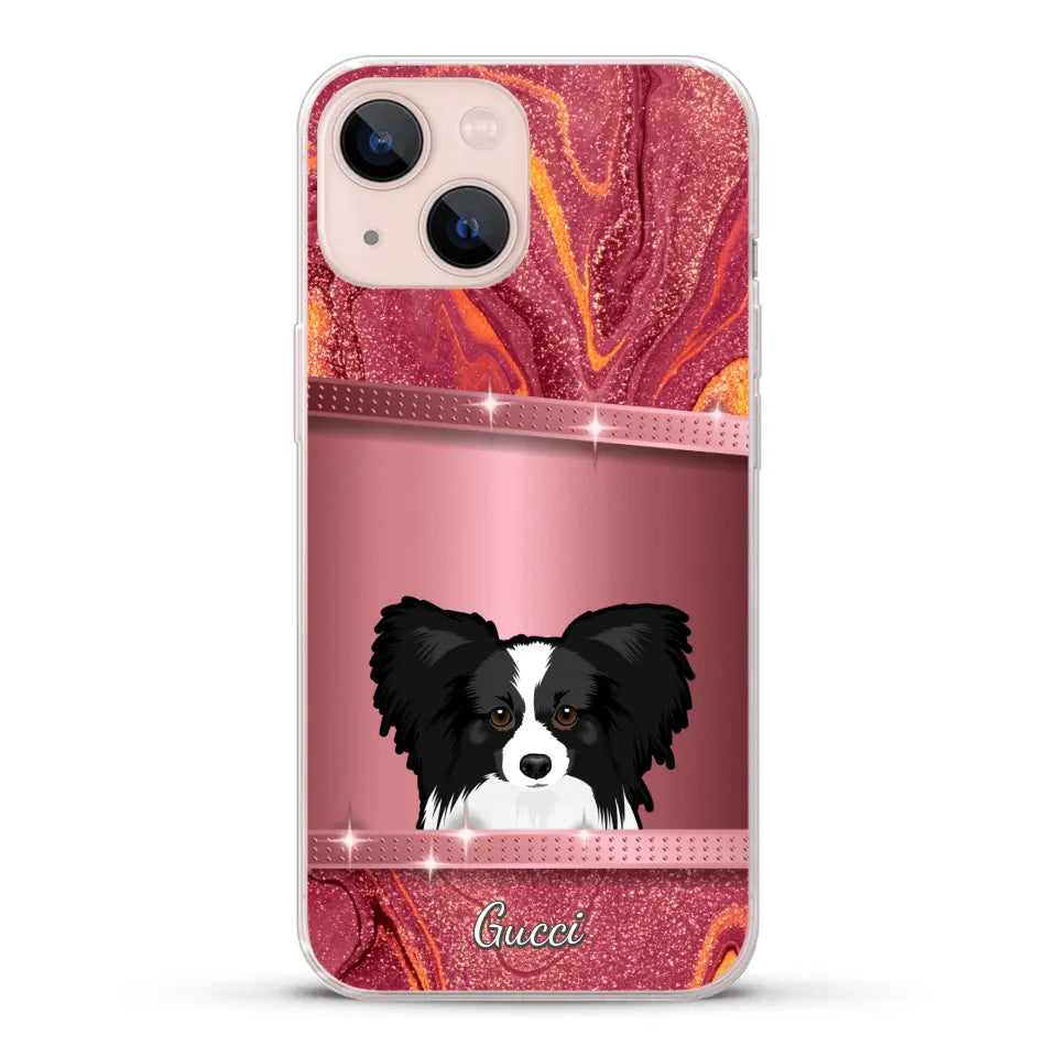 Peeking pets Glitter Look - Personalized Phone Case