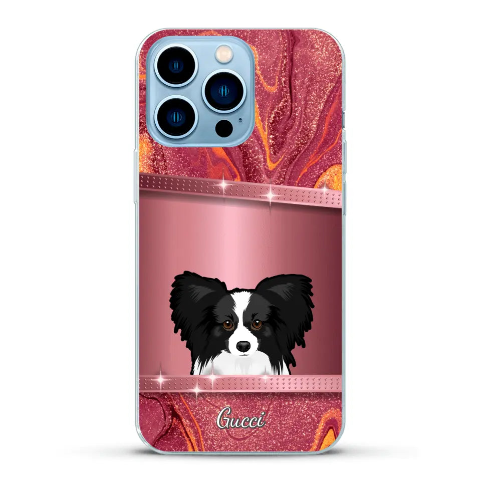 Peeking pets Glitter Look - Personalized Phone Case