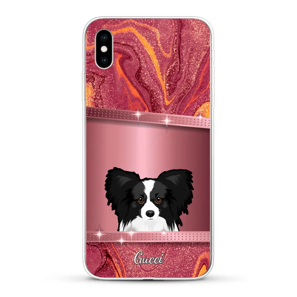 Peeking pets Glitter Look - Personalized Phone Case