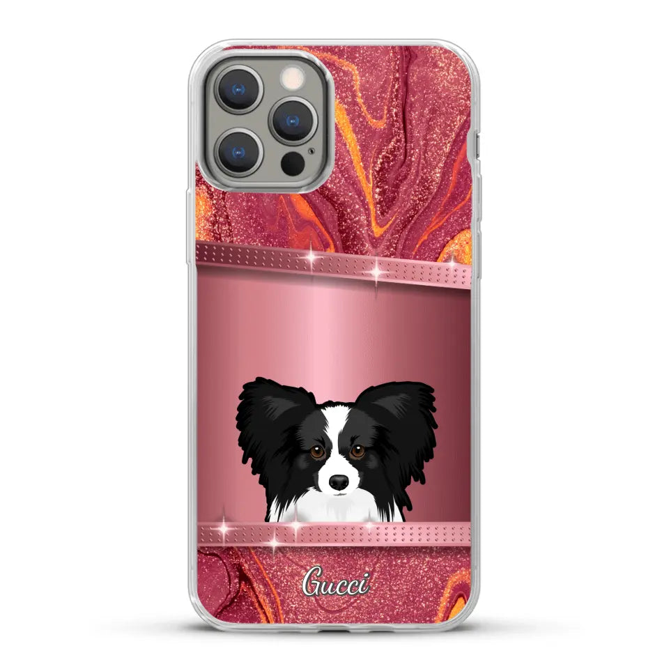 Peeking pets Glitter Look - Personalized Phone Case