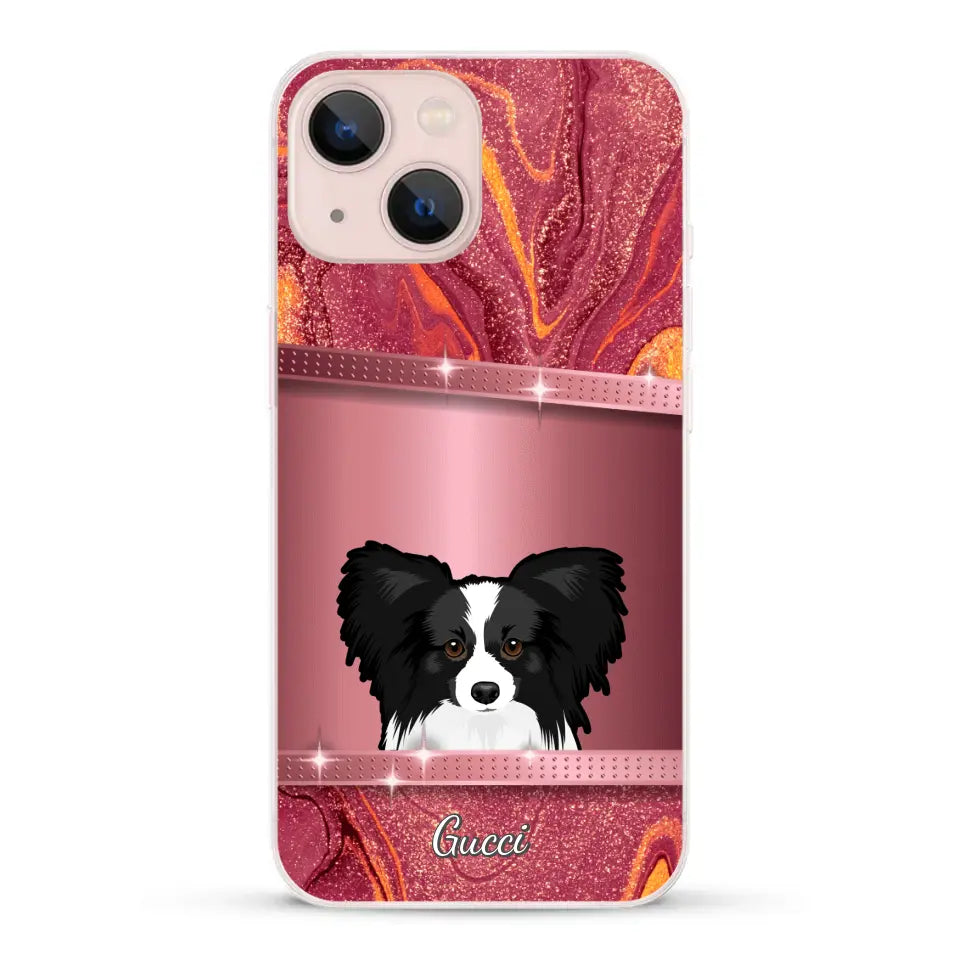 Peeking pets Glitter Look - Personalized Phone Case