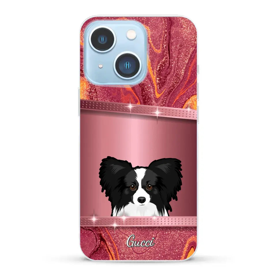 Peeking pets Glitter Look - Personalized Phone Case