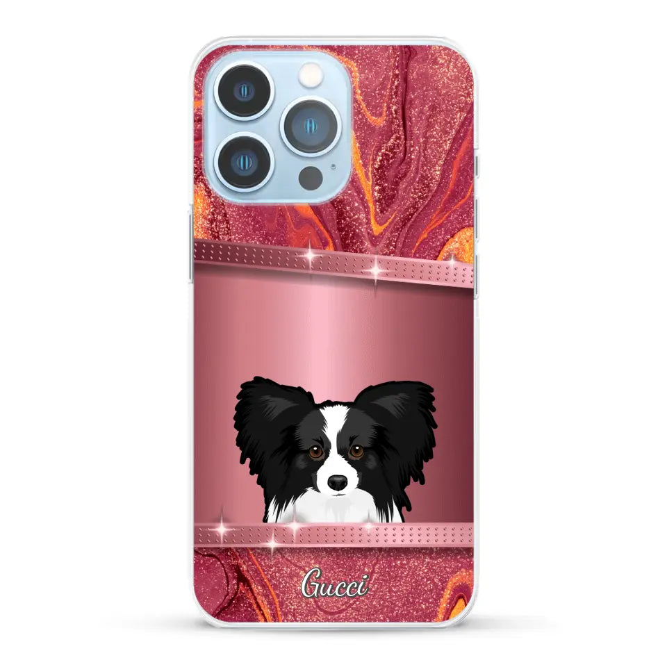 Peeking pets Glitter Look - Personalized Phone Case