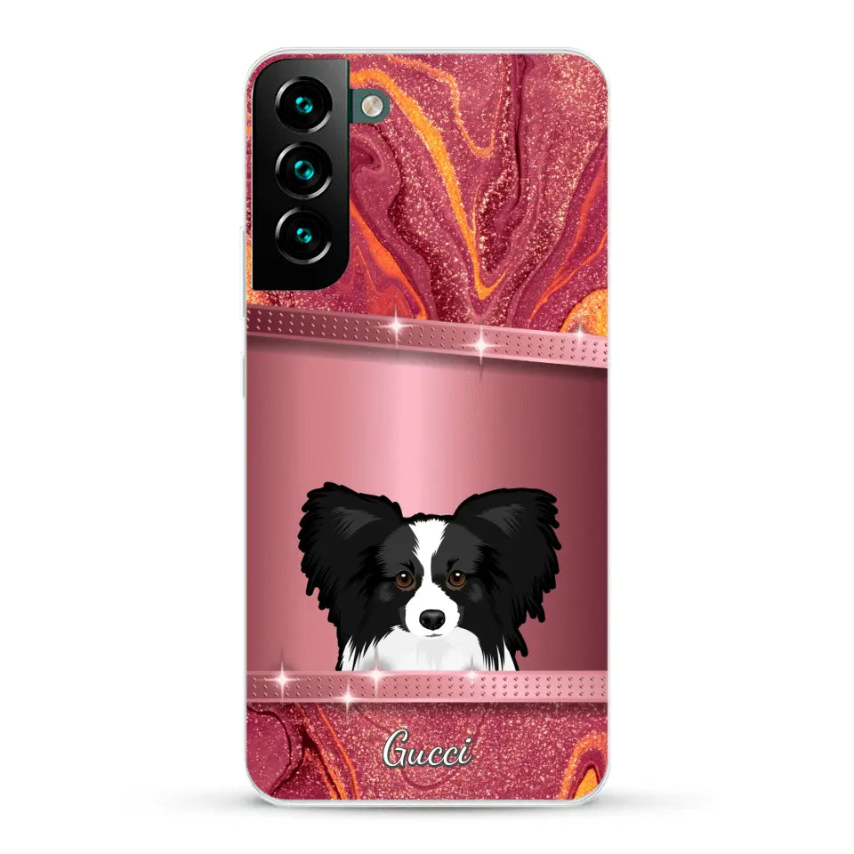 Peeking pets Glitter Look - Personalized phone case