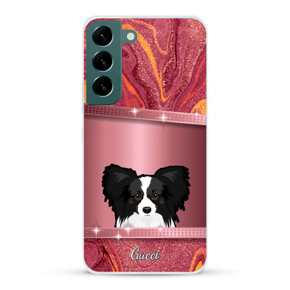 Peeking pets Glitter Look - Personalized phone case