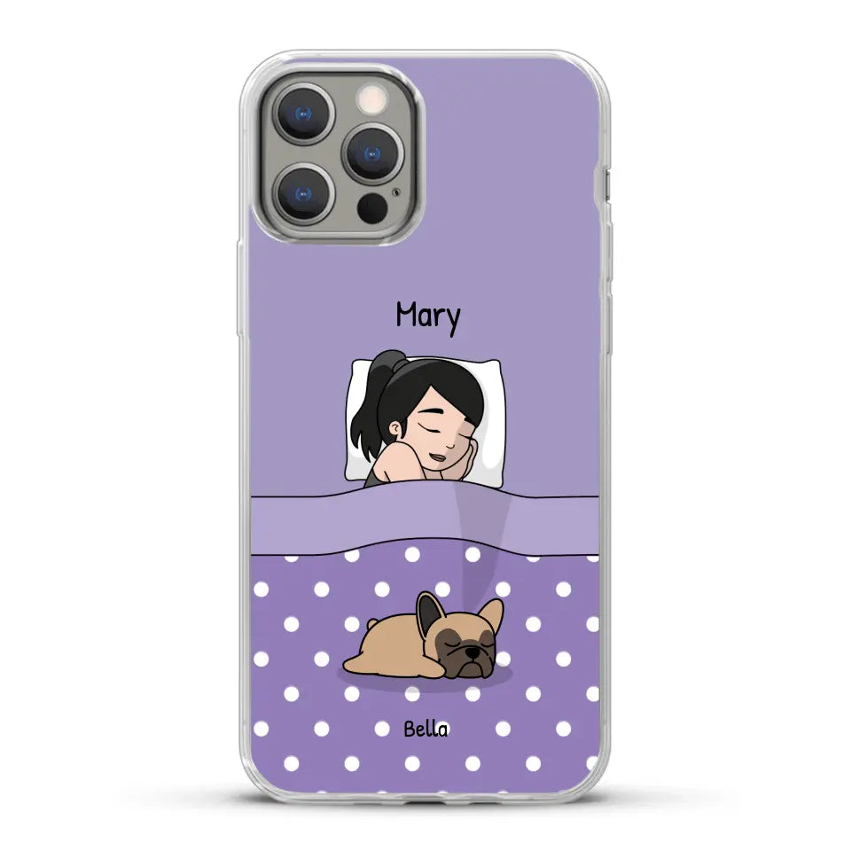 Cuddle time with pets Single - Personalized phone case