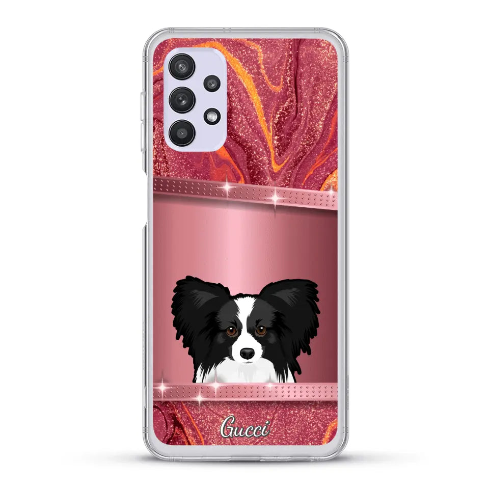 Peeking pets Glitter Look - Personalized Phone Case