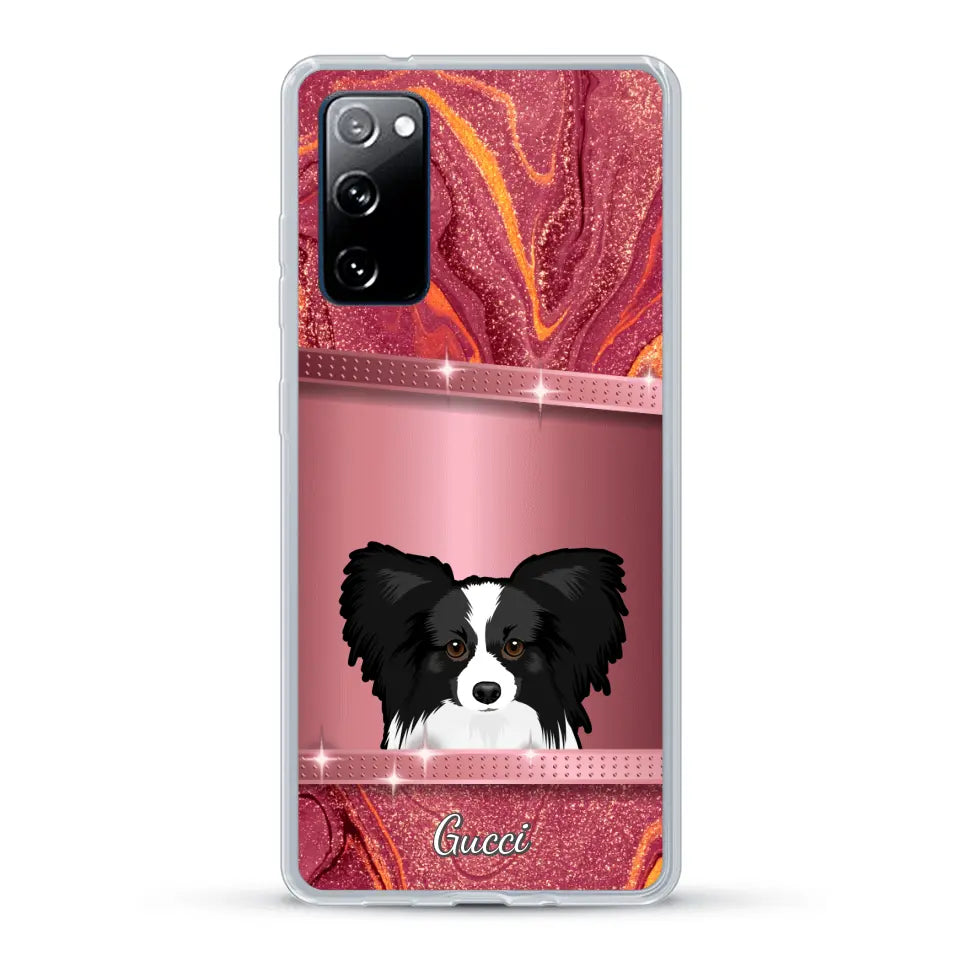 Peeking pets Glitter Look - Personalized Phone Case