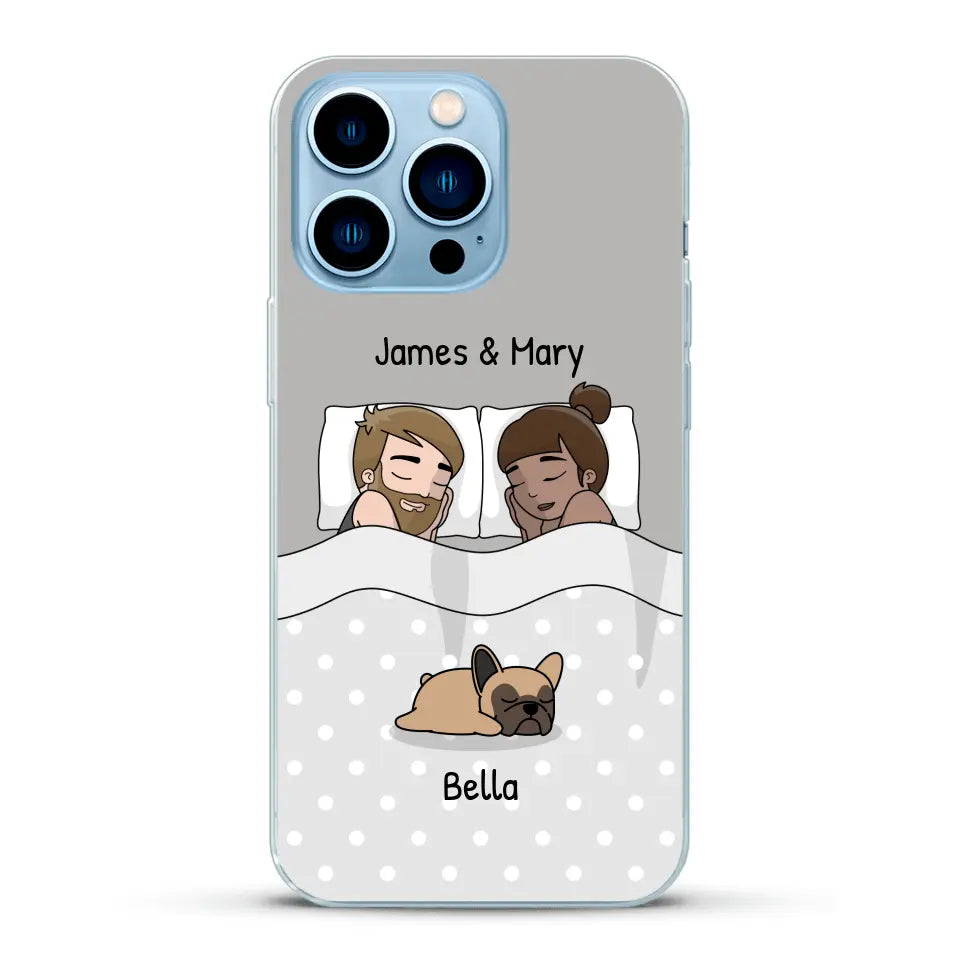 Cuddles with pets - Personalized phone case