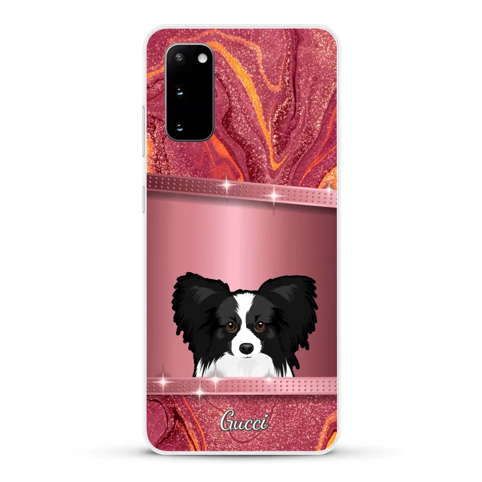 Peeking pets Glitter Look - Personalized Phone Case