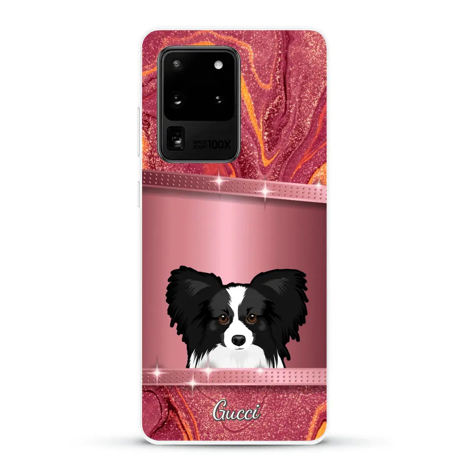 Peeking pets Glitter Look - Personalized Phone Case