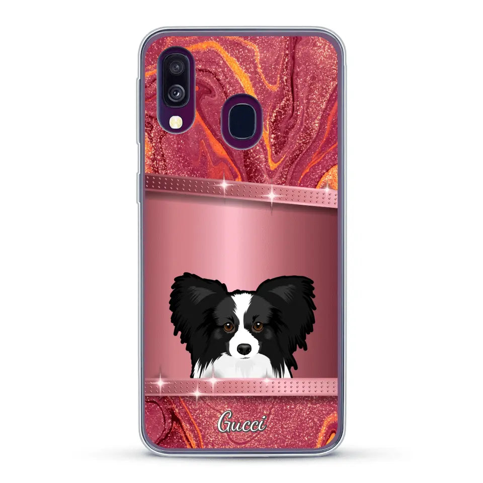 Peeking pets Glitter Look - Personalized Phone Case