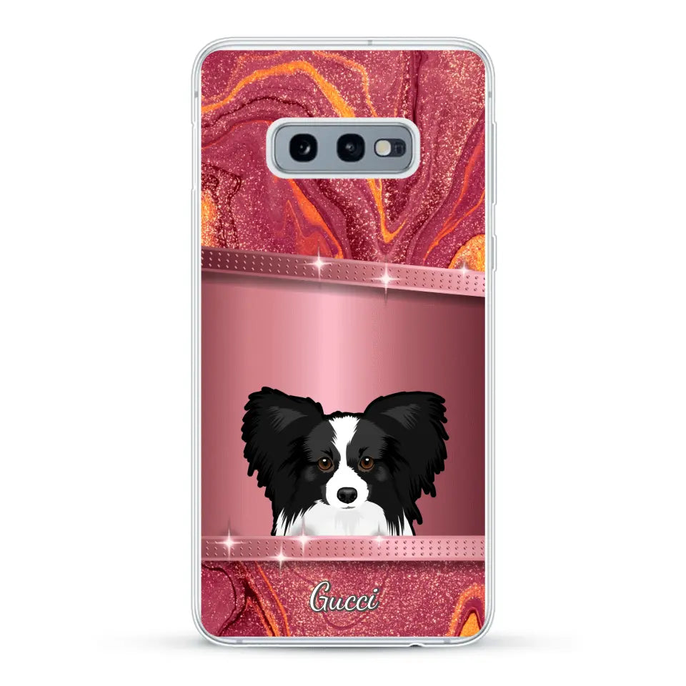 Peeking pets Glitter Look - Personalized phone case