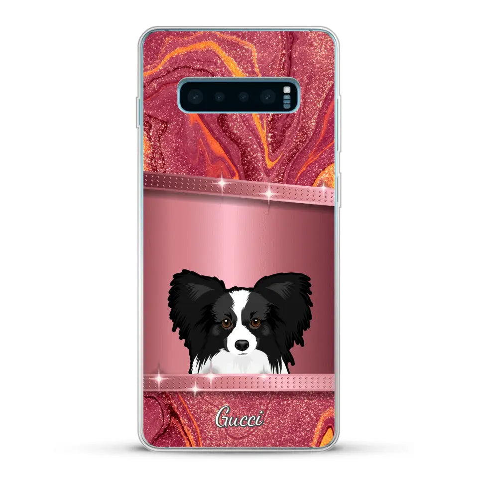 Peeking pets Glitter Look - Personalized Phone Case