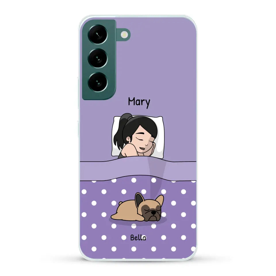 Cuddle time with pets Single - Personalized phone case