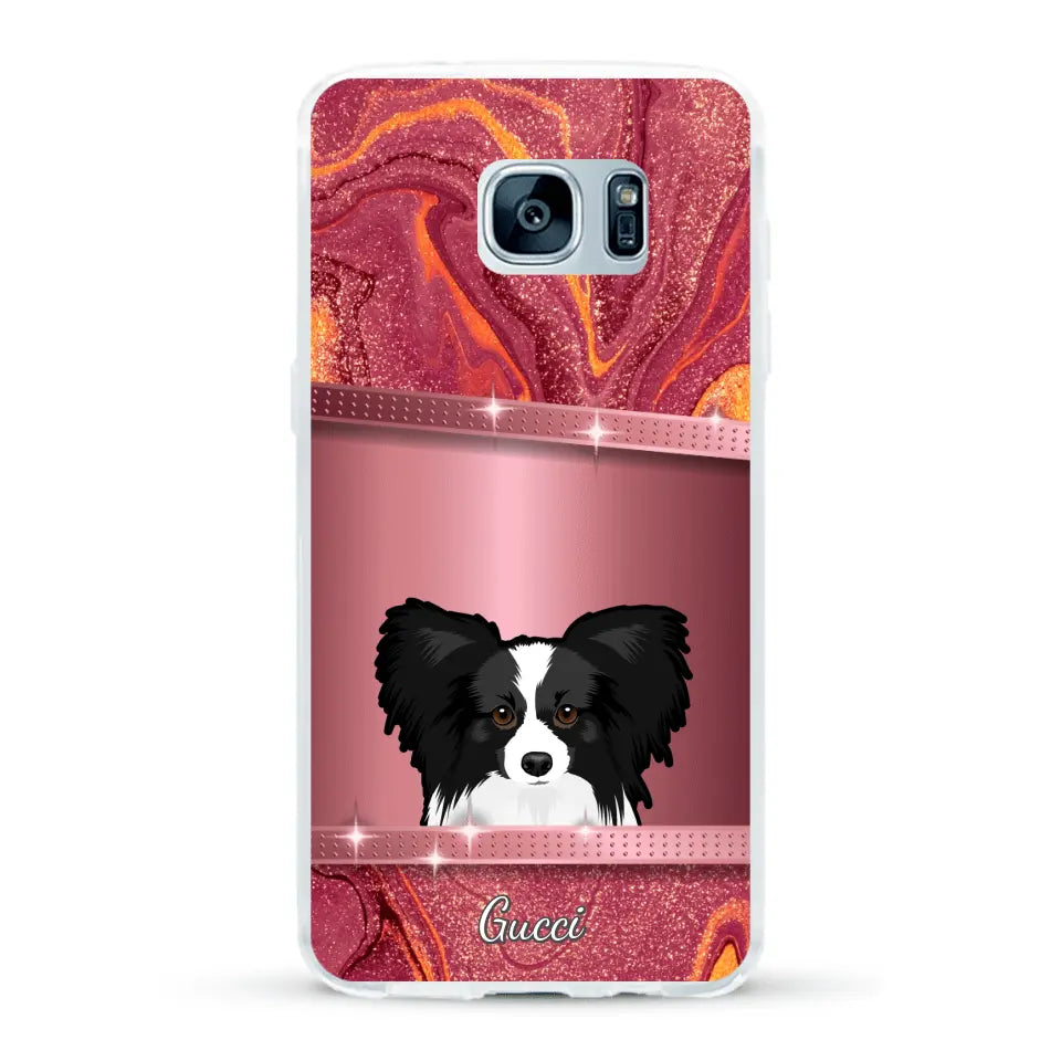 Peeking pets Glitter Look - Personalized Phone Case