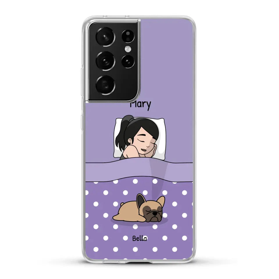 Cuddle time with pets Single - Personalized phone case