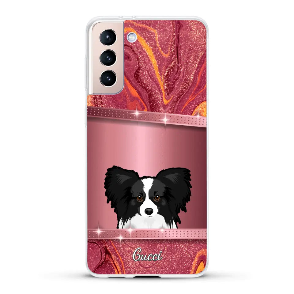 Peeking pets Glitter Look - Personalized Phone Case