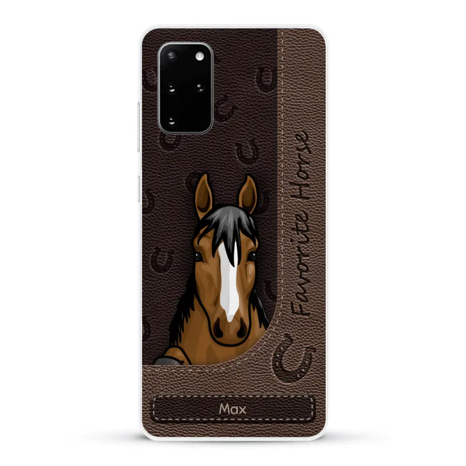 Peeking horses leather Look - Personalized Phone Case