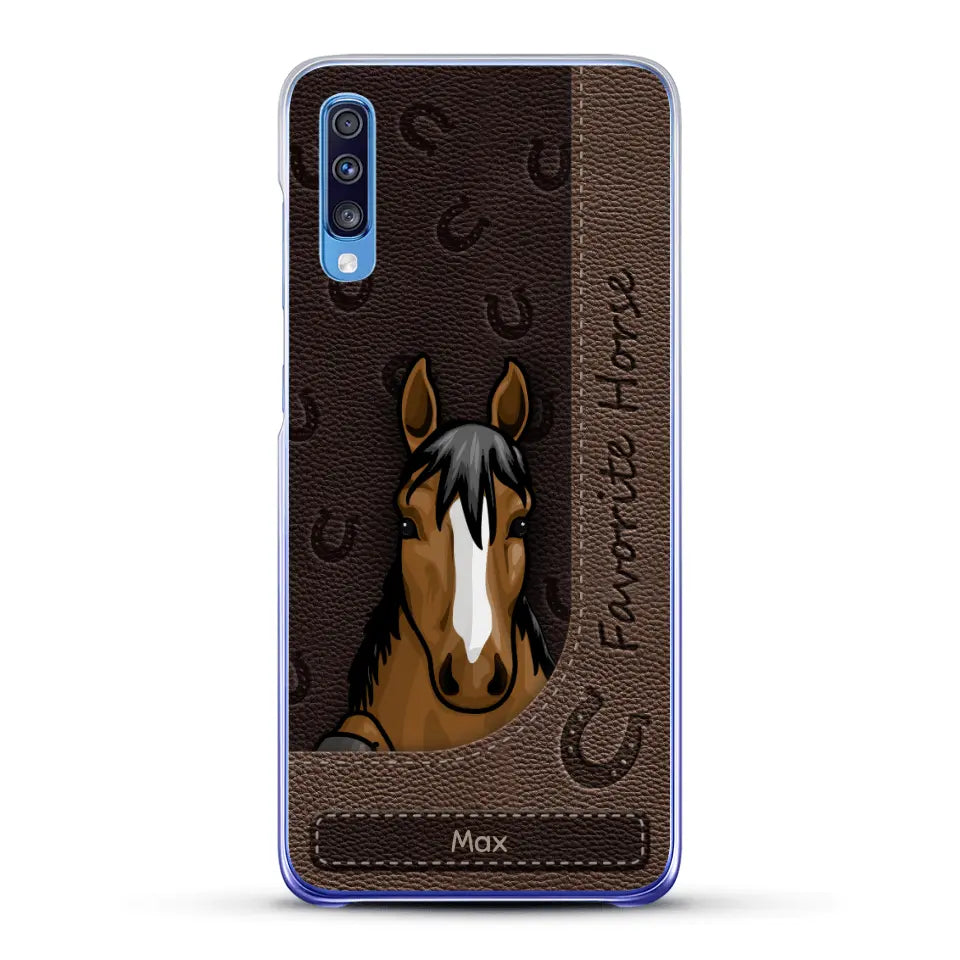 Peeking horses leather Look - Personalized Phone Case