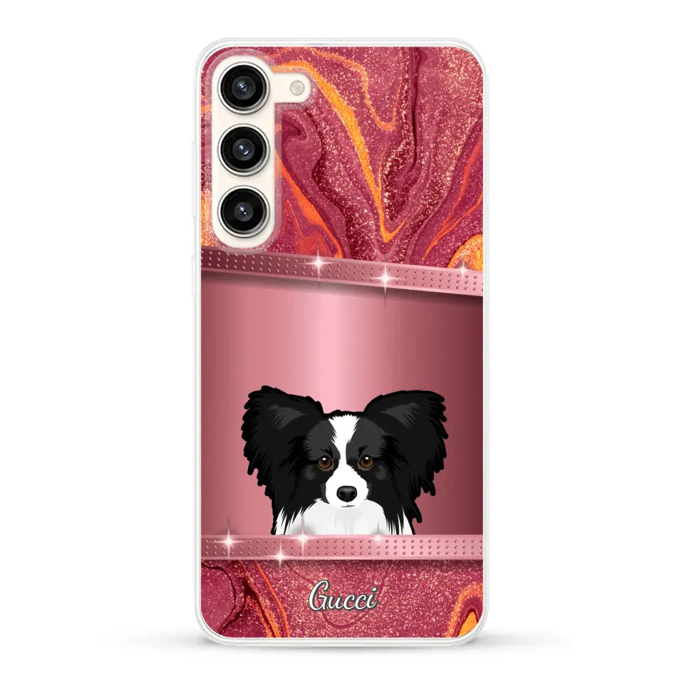 Peeking pets Glitter Look - Personalized Phone Case