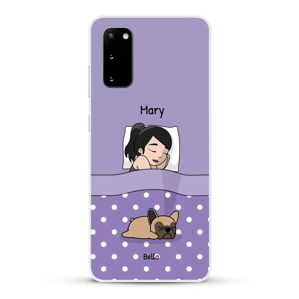 Cuddle time with pets Single - Personalized phone case