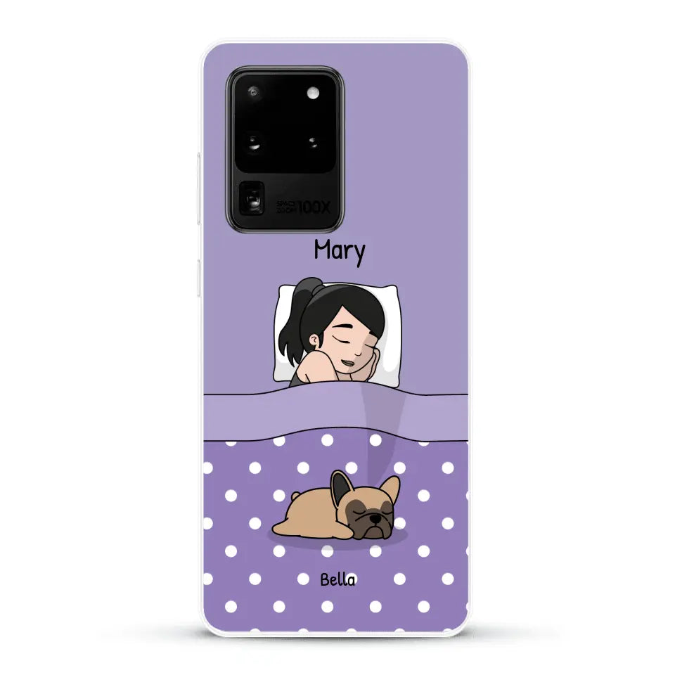 Cuddle time with pets Single - Personalized phone case