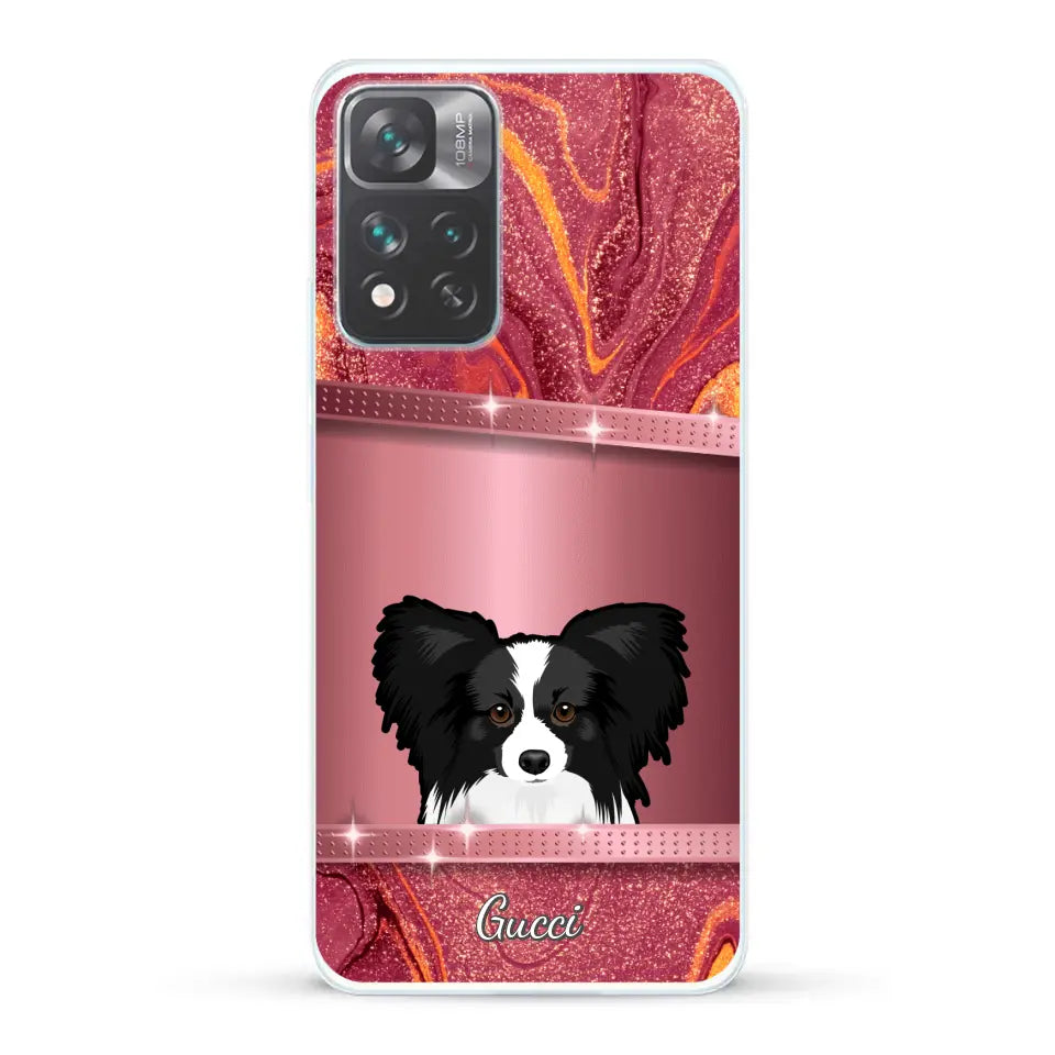 Peeking pets Glitter Look - Personalized Phone Case