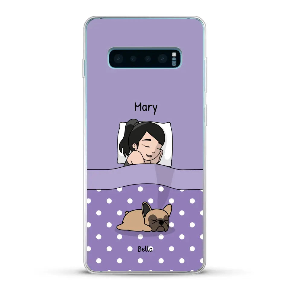 Cuddle time with pets Single - Personalized phone case