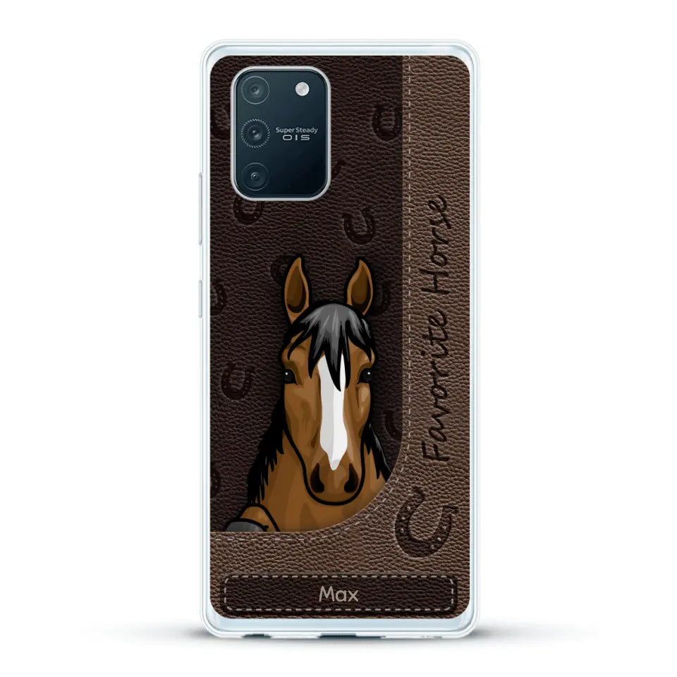 Peeking horses leather Look - Personalized Phone Case