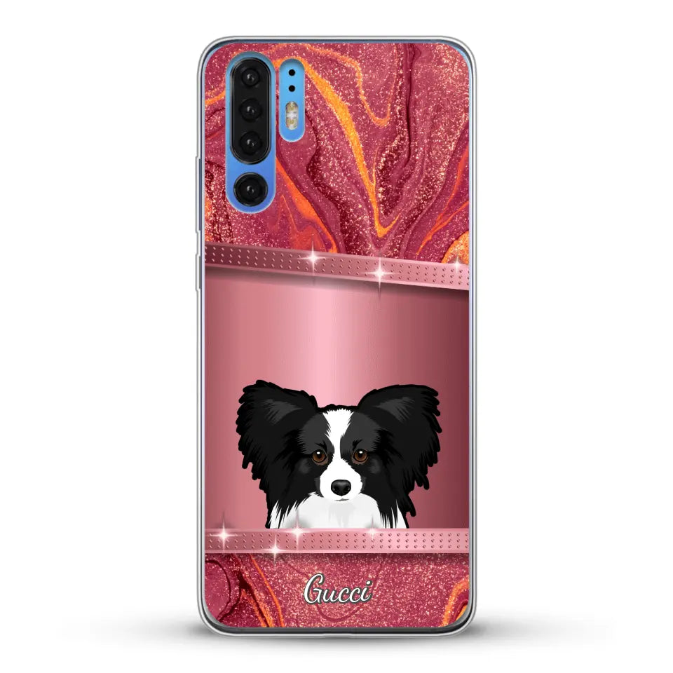 Peeking pets Glitter Look - Personalized Phone Case