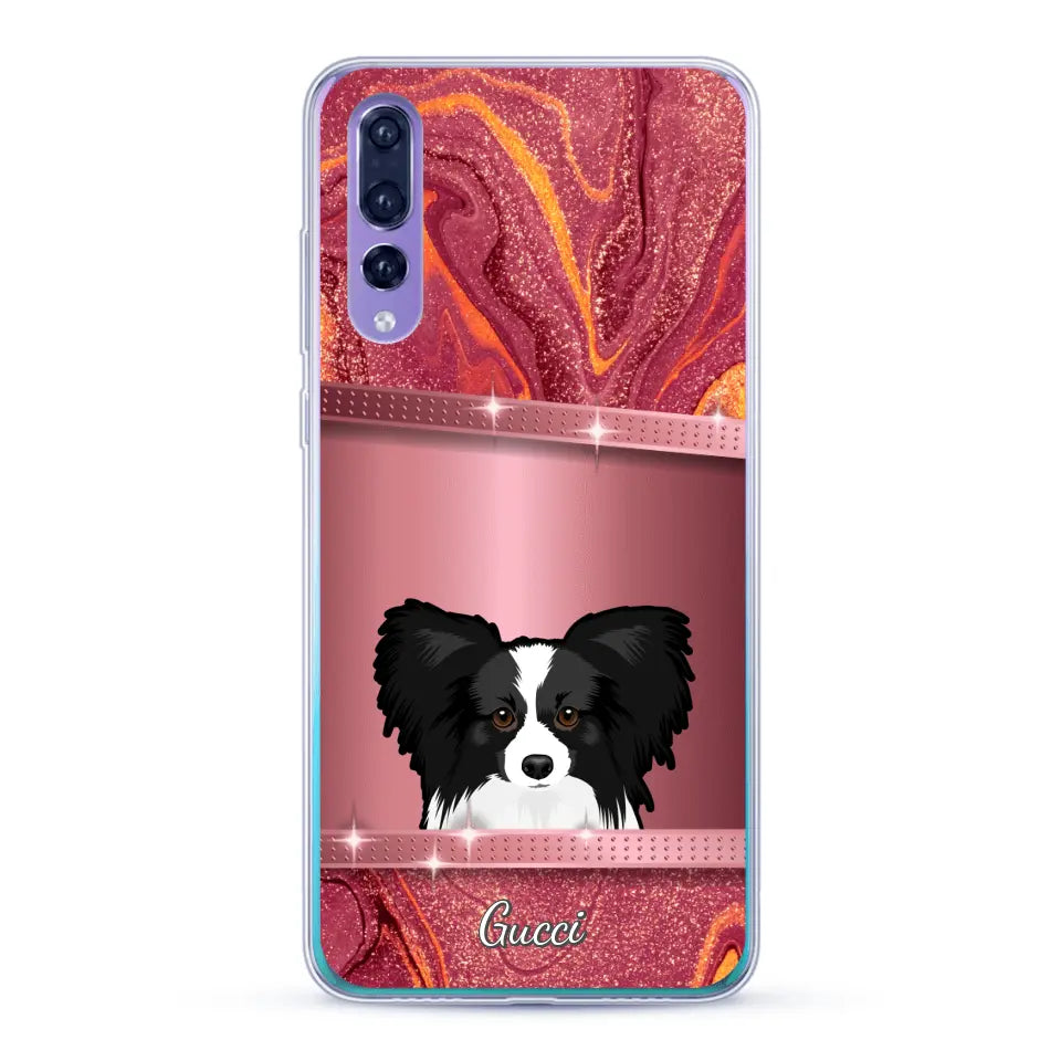 Peeking pets Glitter Look - Personalized Phone Case