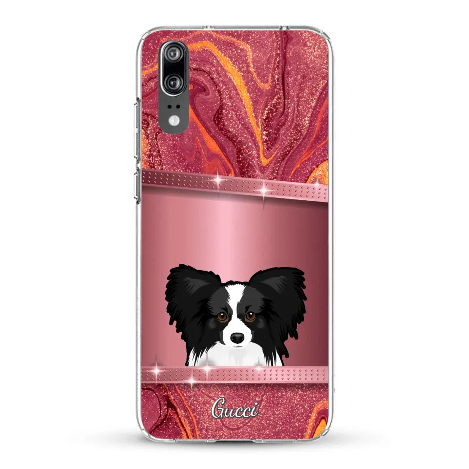 Peeking pets Glitter Look - Personalized Phone Case