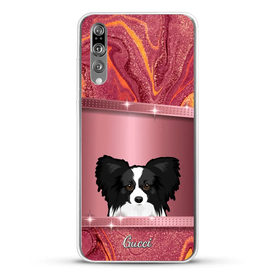 Peeking pets Glitter Look - Personalized Phone Case