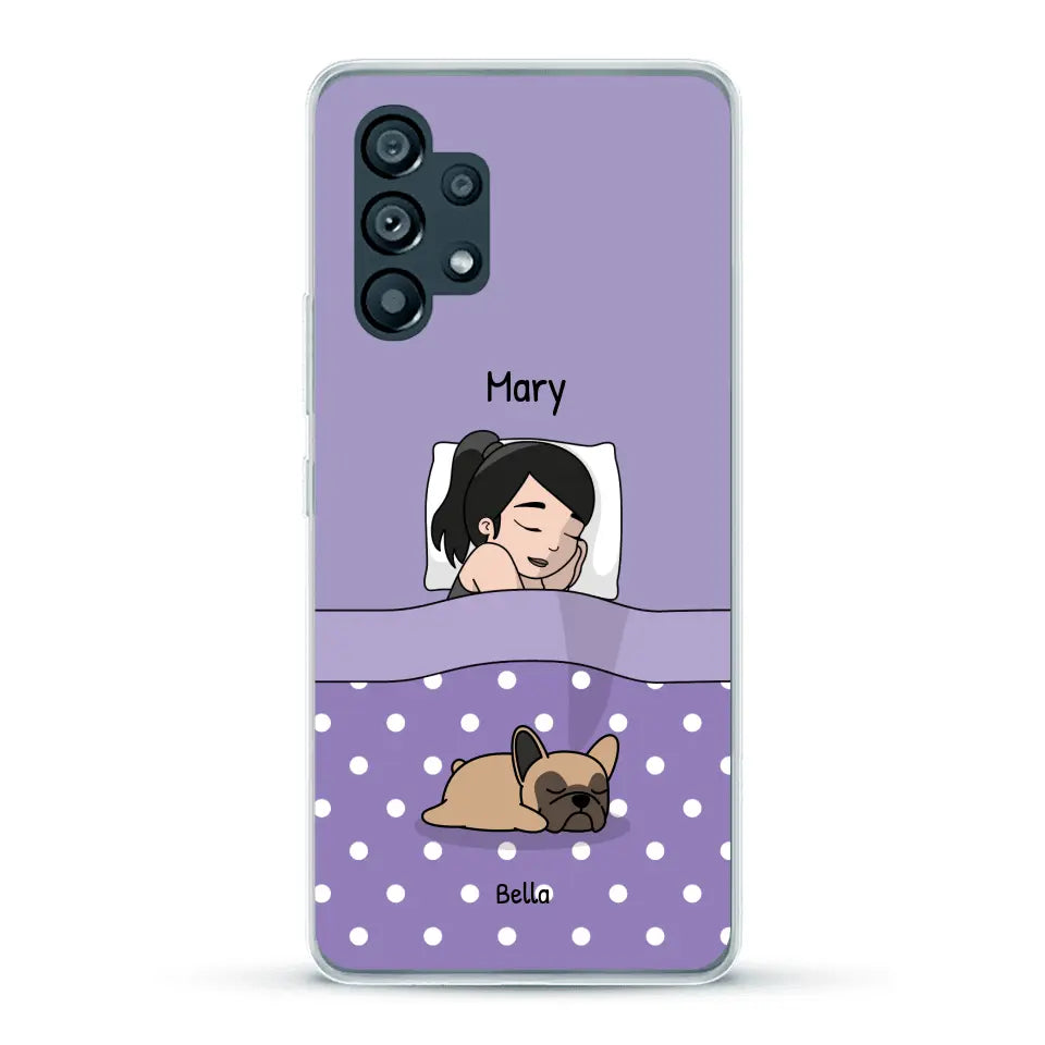 Cuddle time with pets Single - Personalized phone case