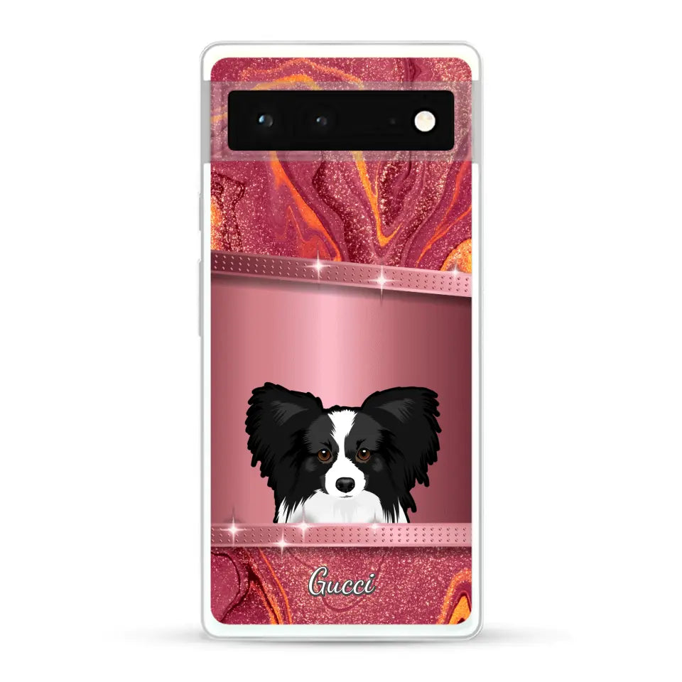 Peeking pets Glitter Look - Personalized Phone Case