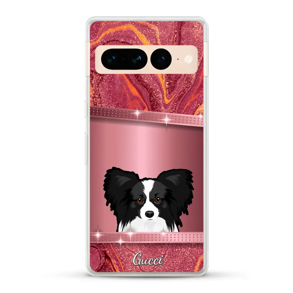 Peeking pets Glitter Look - Personalized Phone Case