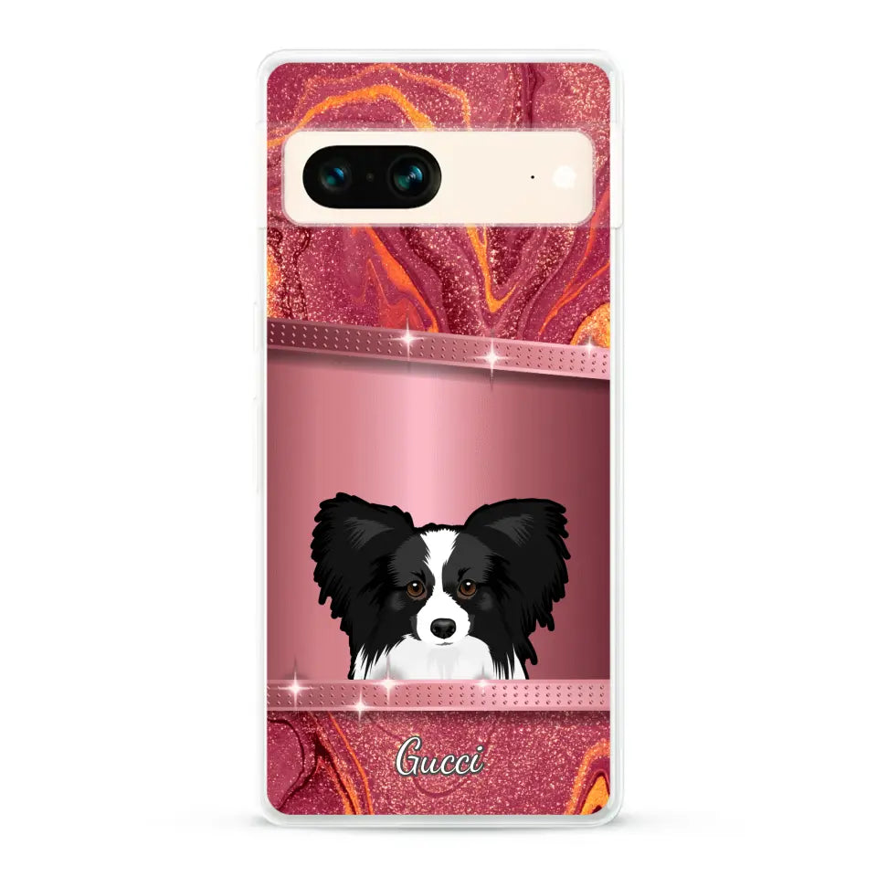 Peeking pets Glitter Look - Personalized Phone Case