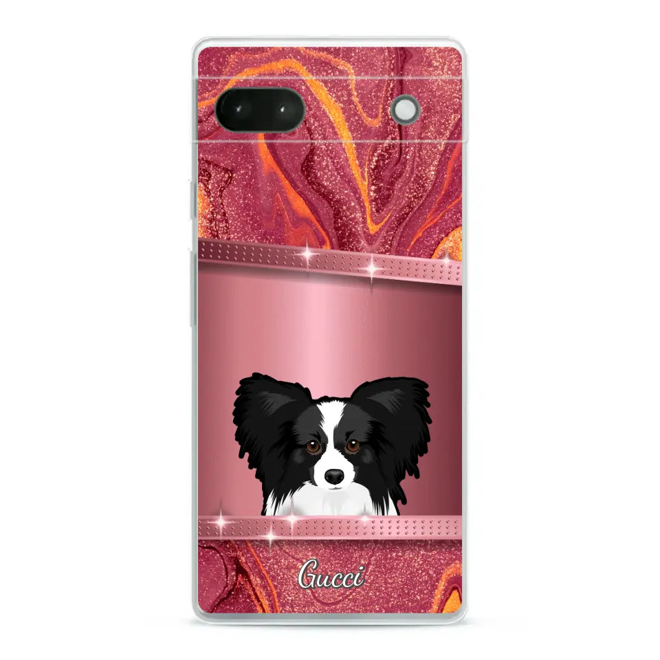 Peeking pets Glitter Look - Personalized Phone Case