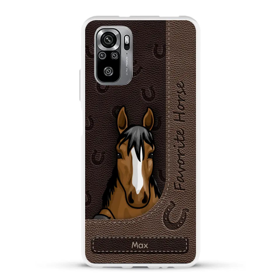 Peeking horses leather Look - Personalized Phone Case