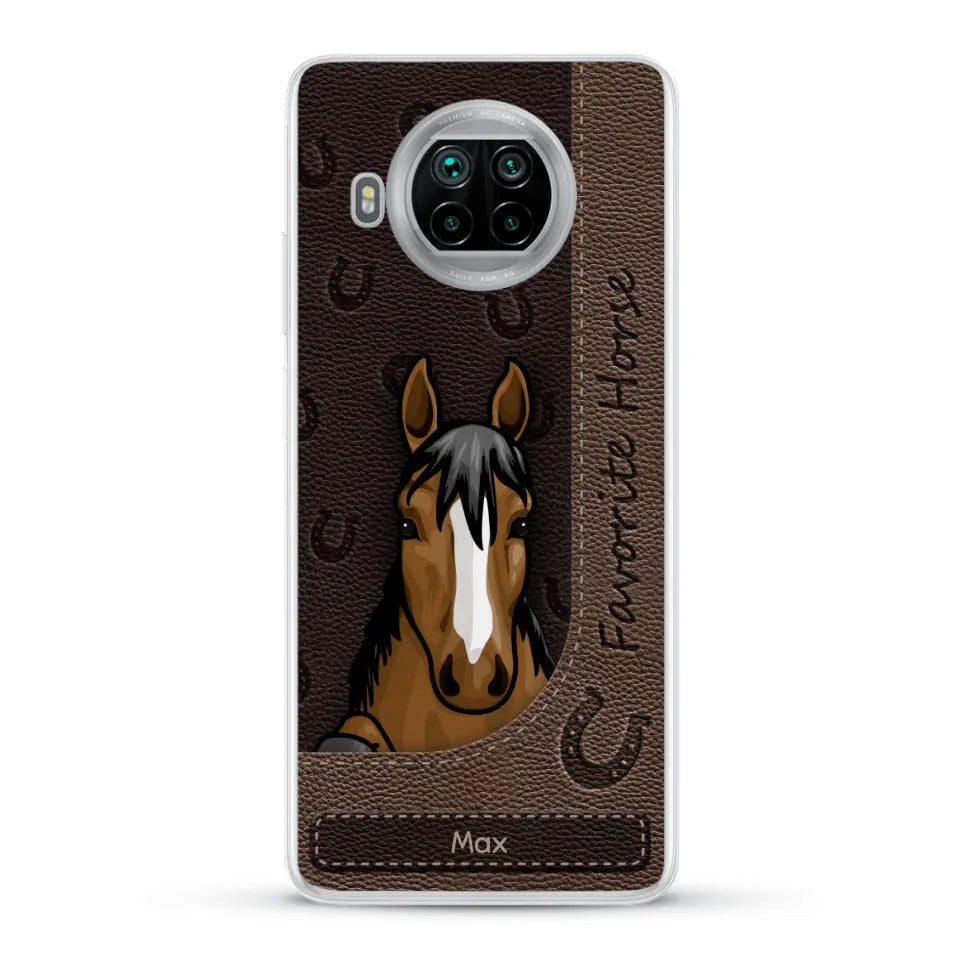 Peeking horses leather Look - Personalized Phone Case