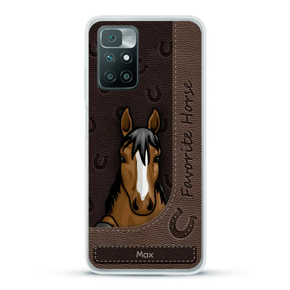 Peeking horses leather Look - Personalized Phone Case