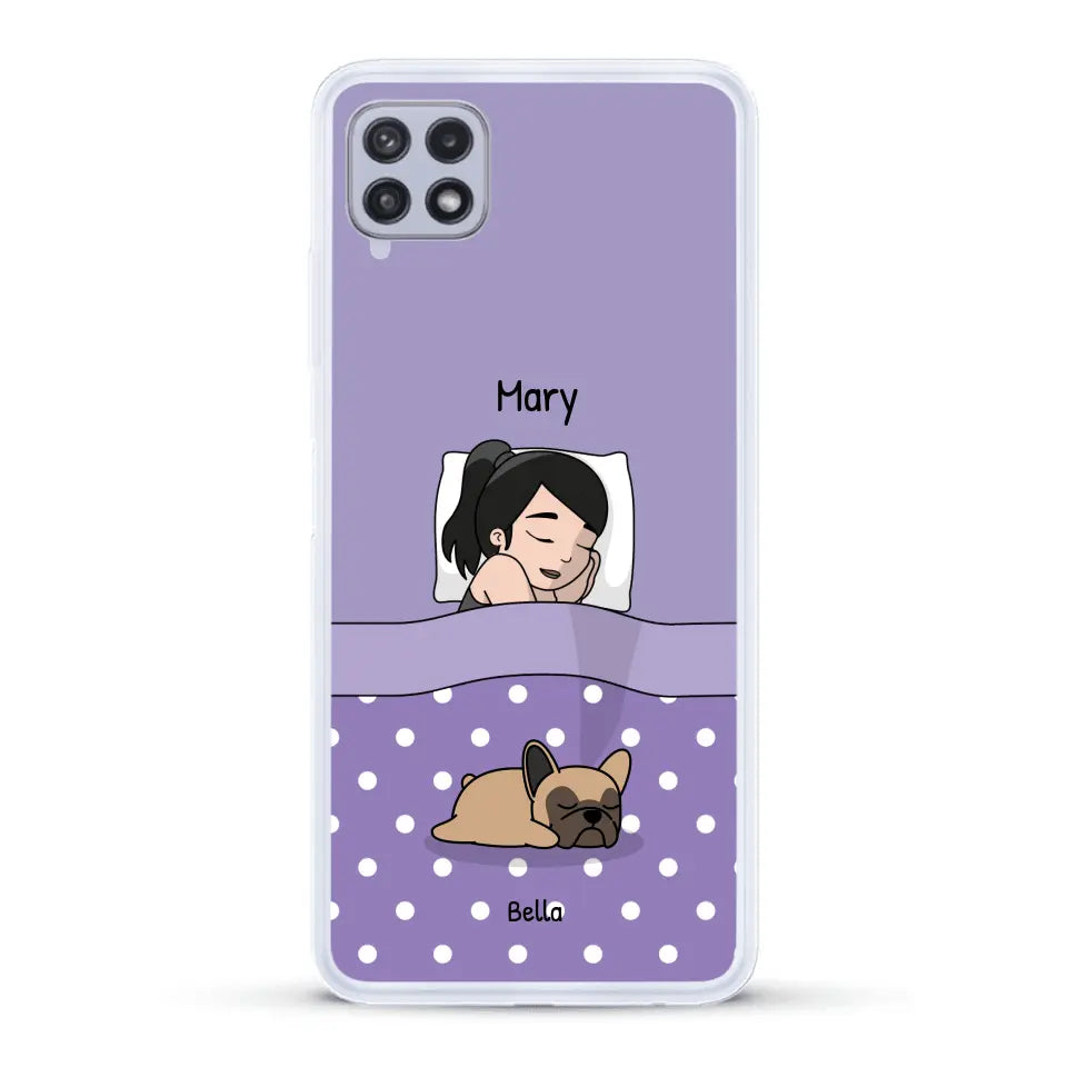 Cuddle time with pets Single - Personalized phone case