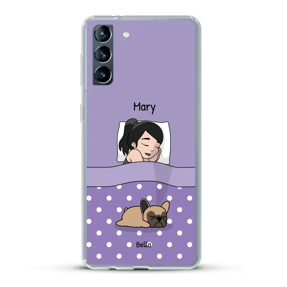 Cuddle time with pets Single - Personalized phone case