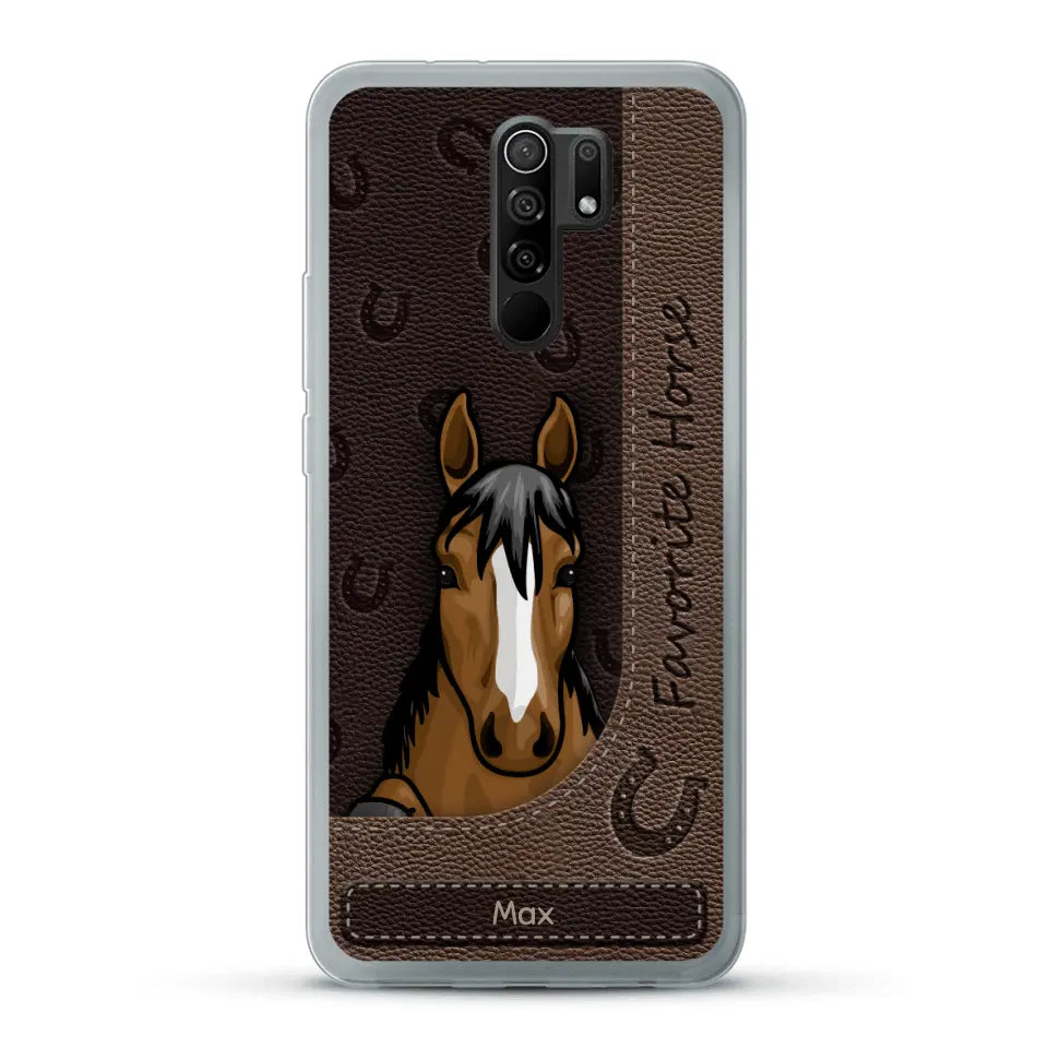 Peeking horses leather Look - Personalized Phone Case