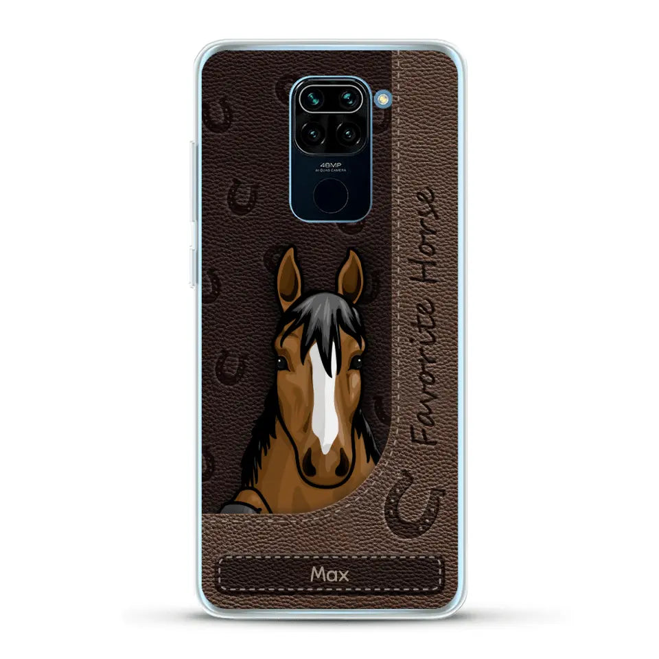 Peeking horses leather Look - Personalized Phone Case