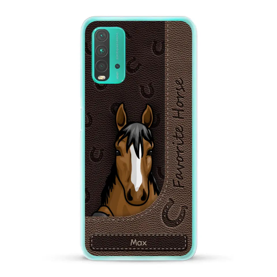 Peeking horses leather Look - Personalized Phone Case