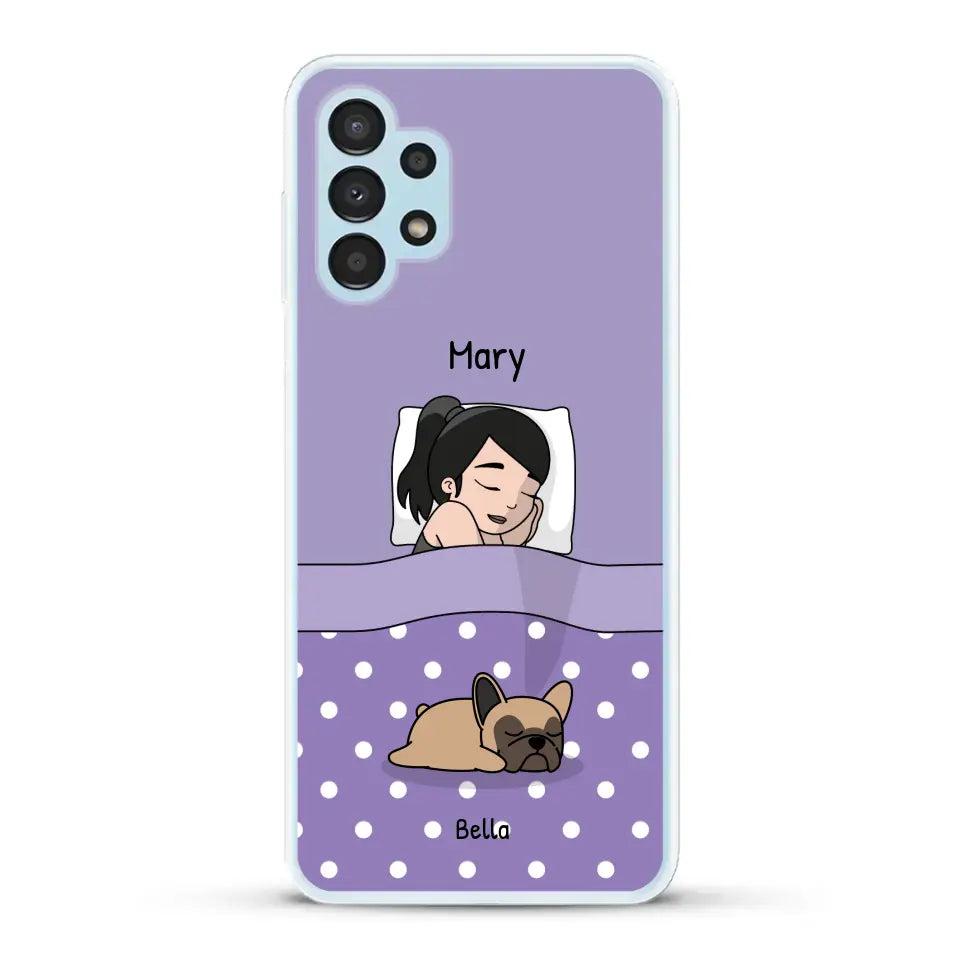 Cuddle time with pets Single - Personalized phone case