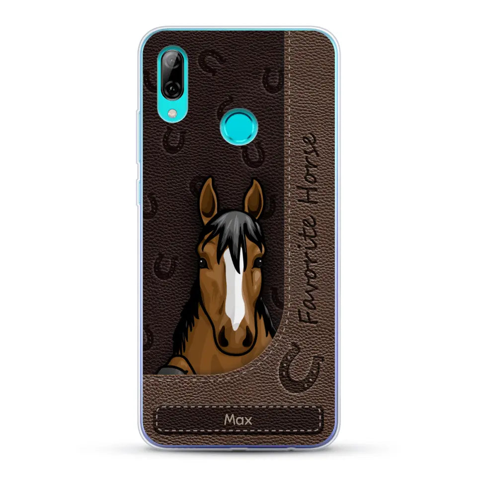 Peeking horses leather Look - Personalized Phone Case