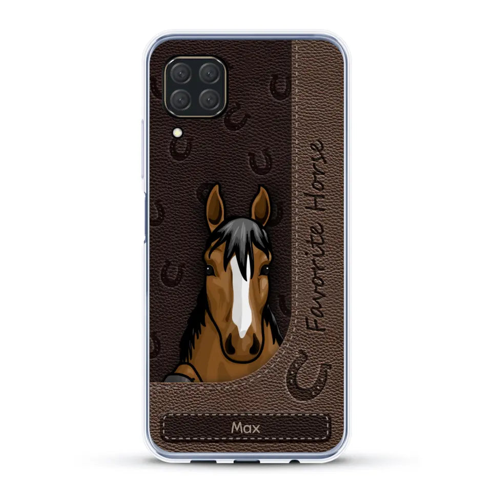 Peeking horses leather Look - Personalized Phone Case